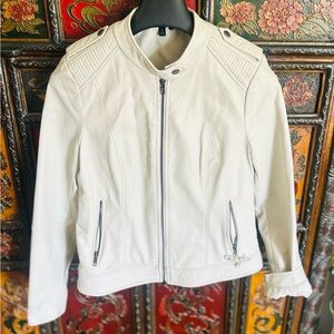 Apt. 9 Women's Off-White Bomber Jacket